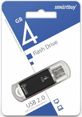Флешка 4Gb Smart Buy V-Cut USB 2.0 черный SB4GBVC-K