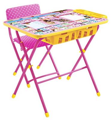 Комплект мебели детской "Маша и Медведь.Азбука3",складной.Стол (высота 57 см), большой и малый пенал,стул с мягким сиденьем. от 3 до 7 лет