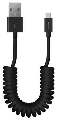 Кабель Deppa USB - USB Type-C, витой, 1,5 м., черный