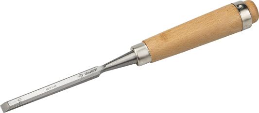 Стамеска-долото ЗУБР 18096-10  Классик с деревянной ручкой, хромованадиевая, 10мм