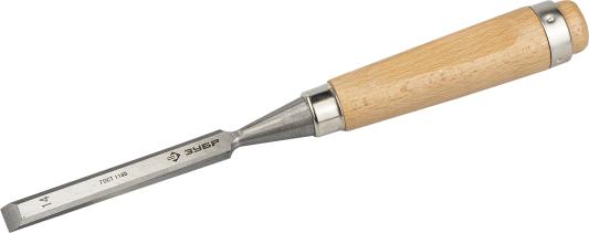 Стамеска-долото ЗУБР 18096-14  Классик с деревянной ручкой, хромованадиевая, 14мм