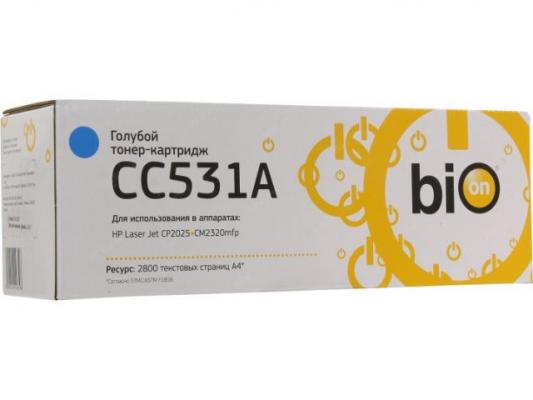 Bion CC531A Картридж для Laser Jet CP2025/CM2320mfp, голубой 2800 страниц [Бион]