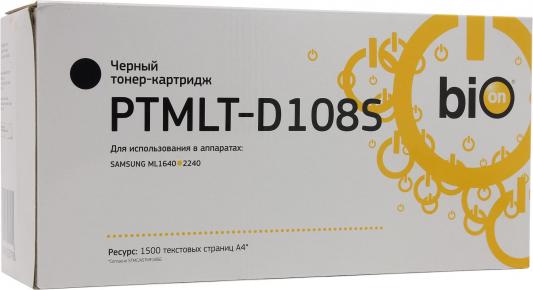 Bion MLT-D108S / PTMLT-D108S Картридж  для Samsung ML-1640/ 1641/ 2240/ 2241, черный, 1500 стр.  [Бион]