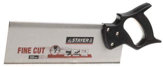Ножовка для стусла c обушком STAYER 1536-30  300 мм, 8 TPI, прямой закаленный зуб, точный рез.