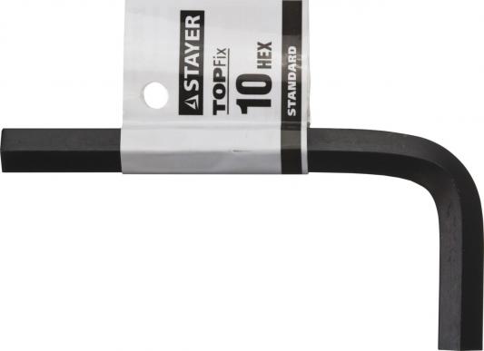 Ключ имбусовый STAYER 27405-10 STANDARD  сталь, черный, 10мм