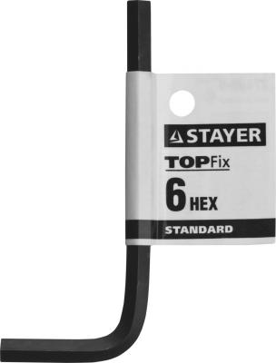 Ключ имбусовый STAYER 27405-6 STANDARD  сталь, черный, 6мм