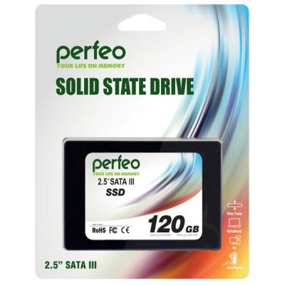 Твердотельный накопитель SSD 2.5" 120 Gb Perfeo PFSSD120GTLC Read 535Mb/s Write 440Mb/s 3D NAND TLC