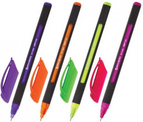 Ручка шариковая масляная BRAUBERG "Extra Glide Soft Color", СИНЯЯ, узел 0,7 мм, линия письма 0,35 мм, OBP156