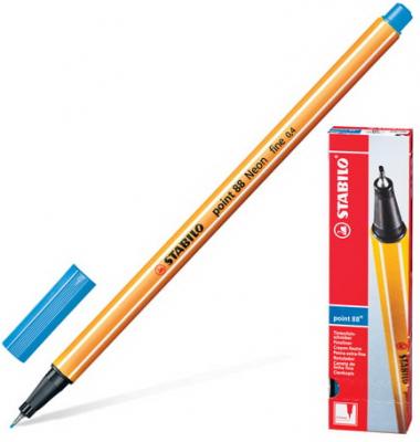 Ручка капиллярная STABILO Point 88, УЛЬТРАМАРИН, корпус оранжевый, линия письма 0,4 мм, 88/32 stabilo ручка гелевая автоматическая stabilo palette xf синяя корпус оранжевый