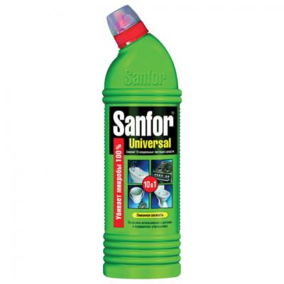 Чистящее средство для ванной комнаты и сантехники SANFOR Свежесть лимона 750мл