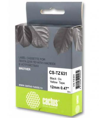 Картридж ленточный Cactus CS-TZ631 черный для Brother 1010/1260VP/1830VP/9700PC