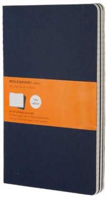 Блокнот Moleskine CAHIER JOURNAL CH216 Large 130х210мм обложка картон 80стр. линейка синий индиго (3шт)