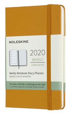 Еженедельник Moleskine CLASSIC WKNT Pocket 90x140мм 144стр. желтая спелая дыня