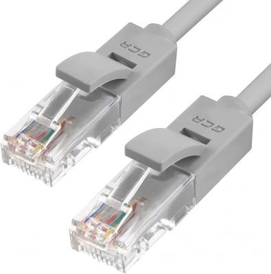 Greenconnect Патч-корд прямой 2.5m, UTP кат.5e, серый, позолоченные контакты, 24 AWG, литой, GCR-51080 ethernet high speed 1 Гбит/с, RJ45, T568B 