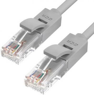 Greenconnect Патч-корд прямой 0.1m, UTP кат.5e, серый, позолоченные контакты, 24 AWG, литой, GCR-LNC03-0.1m, ethernet high speed 1 Гбит/с, RJ45, T568B