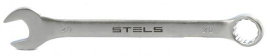 Ключ комбинированный, 20 мм, CrV, матовый хром// Stels