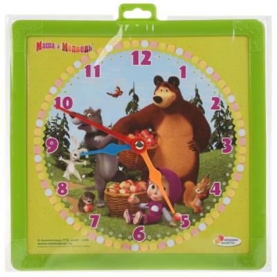 Доска для рисования Играем Вместе Маша и Медведь часы+фломастер
