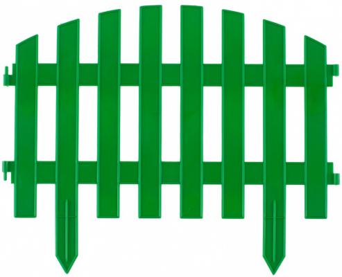 Забор декоративный "Винтаж", 28 х 300 см, зеленый, Россия// Palisad