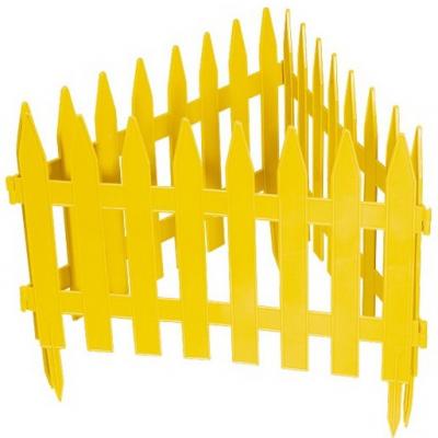 Забор декоративный "Рейка", 28 х 300 см, желтый, Россия// Palisad