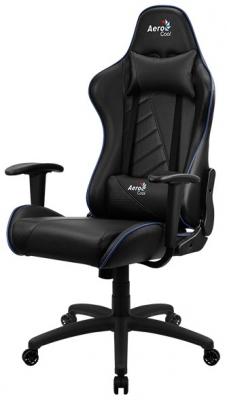 Кресло для геймера Aerocool AC110 AIR Black Blue , черно-синее, до 150 кг, ШxДxВ : 69x70x121-131см, газлифт класс 4 до 100 мм, механизм "Бабочка"