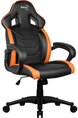 Кресло для геймера Aerocool AC60C AIR-BO , черно-оранжевое, до 100кг, ШxГxВ : 65x74x113/120 см, газлифт 80 мм, механизм "бабочка"