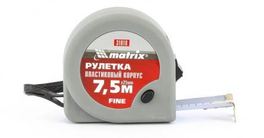Рулетка Fine, 7,5 м х 25 мм, пластиковый корпус// Matrix