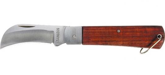 Нож складной, 200 мм, загнутое лезвие, деревянная ручка// Sparta