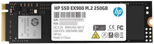 Твердотельный накопитель SSD M.2 250 Gb HP EX900 Read 2100Mb/s Write 1300Mb/s 3D NAND TLC (2YY43AA)