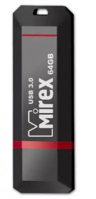 Флеш накопитель 64GB Mirex Knight, USB 3.0, Черный флеш накопитель 8gb mirex knight usb 2 0 черный