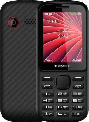 Мобильный телефон Texet TM-218 черный красный 2.4"