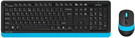 A-4Tech Клавиатура + мышь A4 Fstyler FG1010 BLUE клав:черный/синий мышь:черный/синий USB беспроводная [1147572]