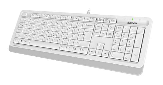 Клавиатура проводная A4TECH Fstyler FK10 USB белый серый