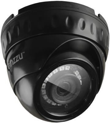 Камера Видеонаблюдения GINZZU HAD-1035O Black AHD 1.0Mp OV9732, 3.6mm,купол,IR 20м, IP66, Мет