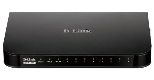 Беспроводной маршрутизатор D-Link DSR-150N/A4A 802.11bgn 150Mbps 2.4 ГГц 8xLAN USB черный
