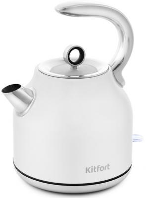 Чайник электрический KITFORT КТ-675-1 2200 Вт белый 1.7 л нержавеющая сталь