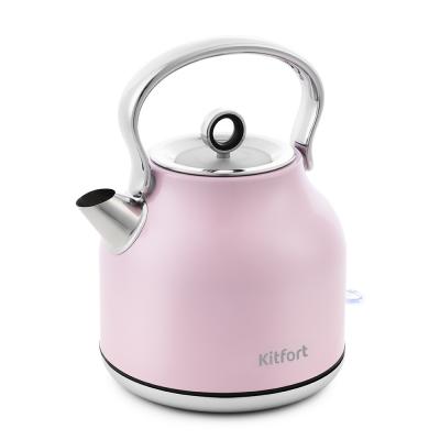 Чайник электрический KITFORT КТ-671-4 2200 Вт розовый 1.7 л нержавеющая сталь