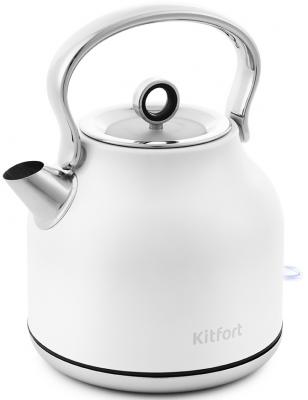 Чайник электрический KITFORT КТ-671-1 2200 Вт белый 1.7 л нержавеющая сталь
