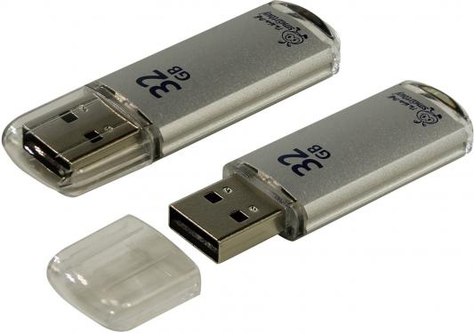Внешний накопитель 32Gb USB Drive <USB2.0> Smartbuy V-Cut Silver (SB32GBVC-S)