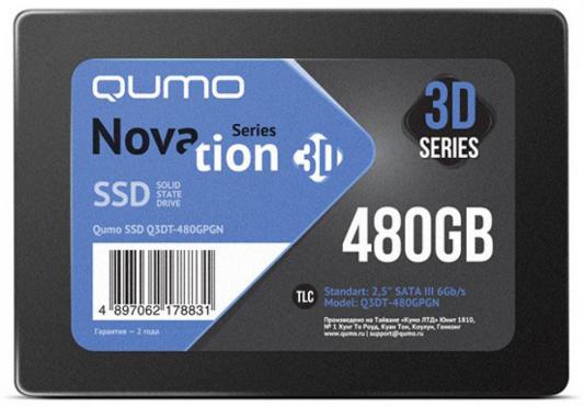Твердотельный накопитель SSD 2.5" 480 Gb QUMO Q3DT-480GPGN Read 560Mb/s Write 540Mb/s 3D NAND TLC