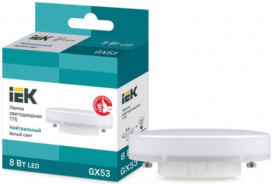 Iek LLE-T80-8-230-40-GX53 Лампа светодиодная ECO T75 таблетка 8Вт 230В 4000К GX53 IEK