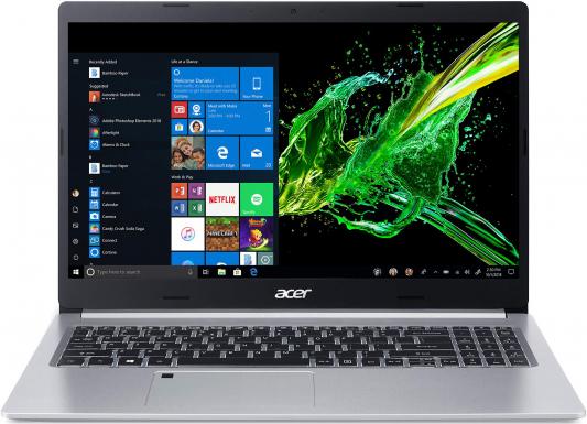 Ноутбук Acer Aspire A515-54-58KP 15.6" FHD IPS NG, Intel Core i5-8265U, 8Gb, 256Gb SSD, noODD, Win10, серебристый (NX.HF