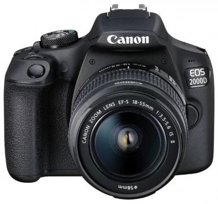 Фотоаппарат Canon EOS 2000D Kit Black 18-55 III <зеркальный, 24.1 Mp, SD,SDHC, SDXC, WiFi/NFC, USB, HDMI>