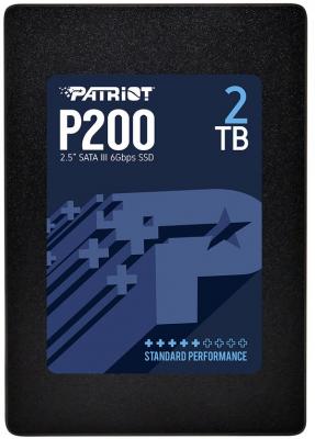 Твердотельный накопитель SSD 2.5" 2 Tb Patriot P200 Read 530Mb/s Write 460Mb/s 3D NAND TLC (P200S2TB25)