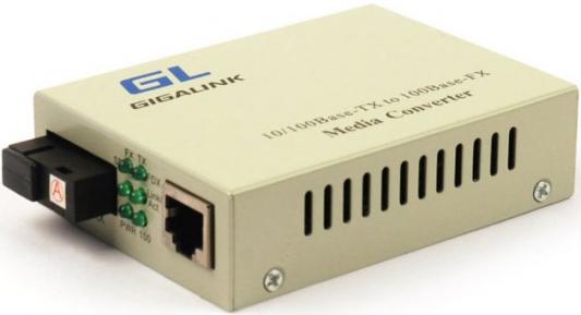 GIGALINK GL-MC-UTPF-SC1F-18SM-1550-N Конвертер из UTP, 100Мбит/c в WDM, без LFP, SM, SC, Tx:1550/Rx:1310, 18 дБ (до 20 км)