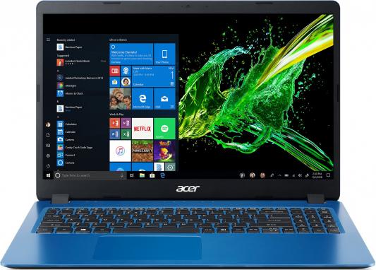 Ноутбук Acer Aspire A315-54K-375Y Core i3 7020U/4Gb/SSD128Gb/Intel HD Graphics 620/15.6"/HD (1366x768)/Linux/blue/WiFi/BT/Cam