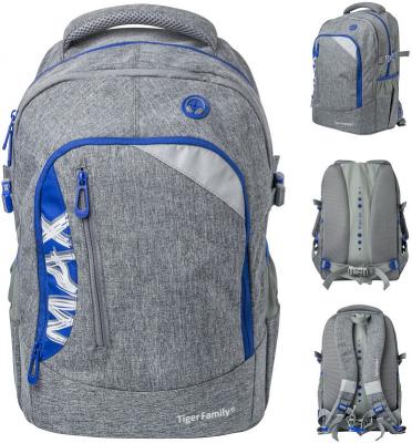 Рюкзак TIGER MAX POP OF NAVY, размер 43x33x23/42x27x21 см, эргономичная спинка, для мальчиков