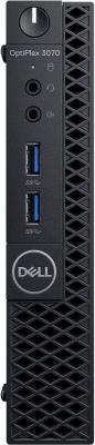 Dell Optiplex 3070 MFF i3 9100T(3,1Ghz)/8192Mb/SSD 256Gb/UHD630/WiFi/BT/war 1y/black/W10Pro + TPM, VGA