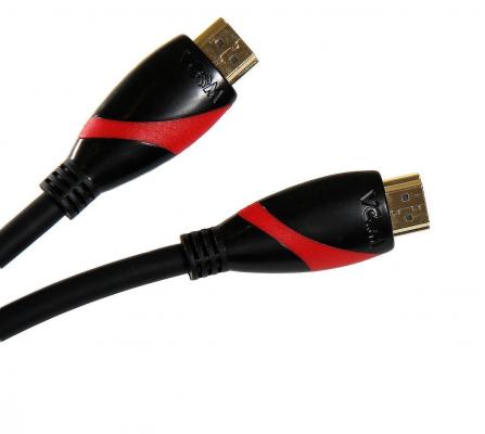 Кабель HDMI 3м VCOM Telecom CG525-R-3.0 круглый черный/красный