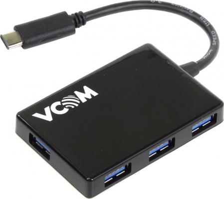 Кабель-концентратор USB 3.1 Type-Cm --> 4 port USB3.0(f)  Aluminum Shell VCOM <DH310A>