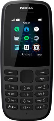 Мобильный телефон NOKIA 105 SS TA-1203 черный 1.77" 4 Мб